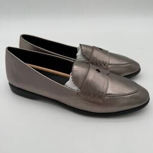 Aerosoles Benvenuto Comfort Casual Soft Penny Loafer Graphite PU Leather NWB 7